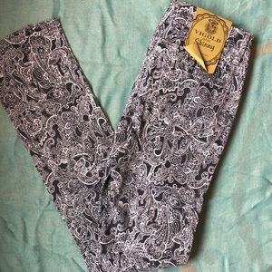 Paisley Print Skinny Jeans